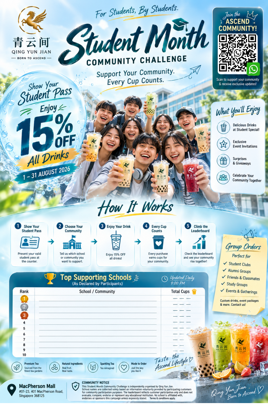 STUDENT MONTH campaign artwork